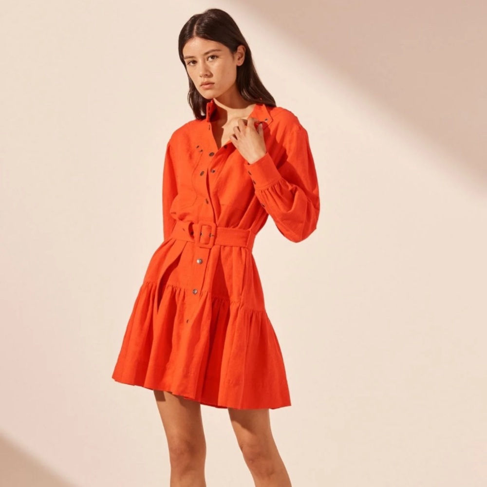 Shona Joy Cecilia Long Sleeve Mini Dress